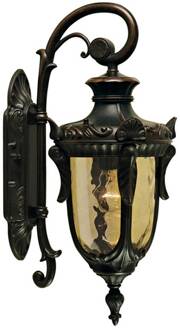 Buitenwandlamp PHILADELPHIA, 52 cm brons, amber