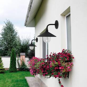 Buitenwandlamp Pilos zwart, helder