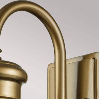 Buitenwandlamp Redding Station M, messingkleurig, Ø 30,5 cm