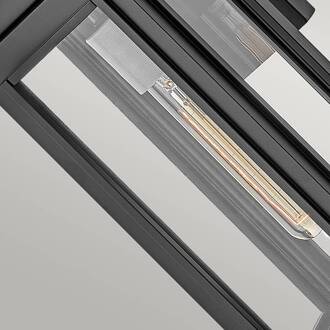 Buitenwandlamp Sag Harbour, 1-lamp zwart zwart, helder