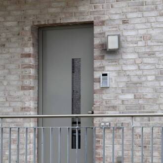 Buitenwandlamp Semicircolare 16,5 cm opaal, grijs