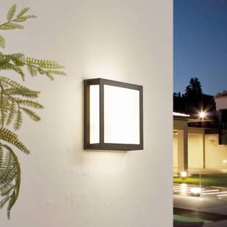 buitenwandlamp Sivana, zwart, aluminium, 26 cm x 26 cm zwart, wit