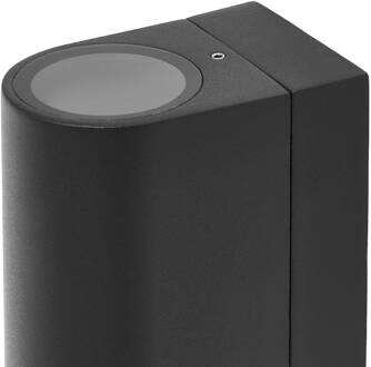 buitenwandlamp Tetje, zwart, rond, sensor