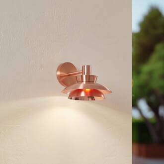 buitenwandlamp Thais, koperkleurig, roestvrij staal