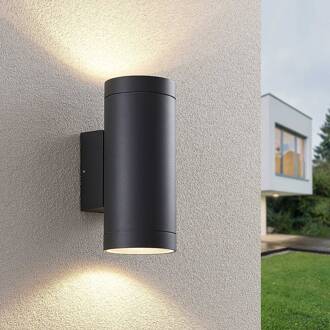 buitenwandlamp Thomke, 2-lamps, antraciet, aluminium donkergrijs (RAL 7024)