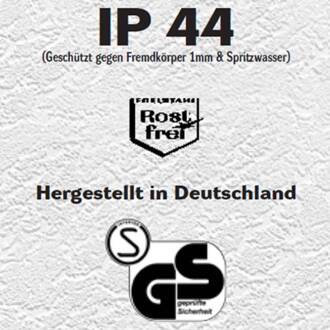 Buitenwandlamp Trilo van roestvrij staal roestvrij staal mat, opaal