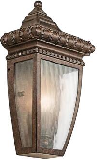 Buitenwandlamp Venetian Rain geborsteld brons, helder
