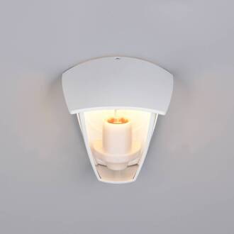 Buitenwandlamp VENTA, wit, fitting boven, hoogte 24 cm, IP44 wit mat