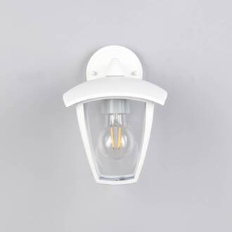 Buitenwandlamp VENTA, wit, fitting onderaan, hoogte 24 cm IP44 wit mat