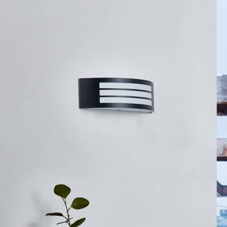 buitenwandlamp Vimal, E27, 32 cm, zwart, aluminium