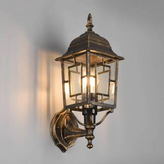 Buitenwandlamp Volturno, fitting boven, roestkleurig antiek roestkleurig antiek, helder