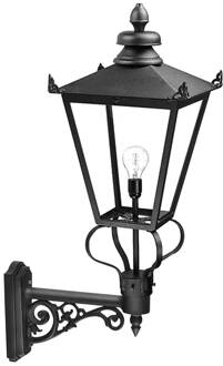 Buitenwandlamp Wilmslow zwart 1-lamp zwart, helder