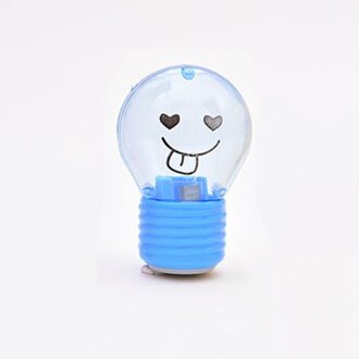 Bulb Stijl Puntenslijper Creatieve Emoties Plastic Puntenslijper Voor Kinderen Kawaii Briefpapier School Leveranties blauw