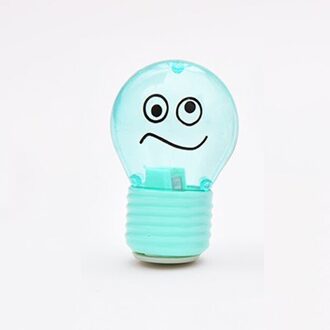 Bulb Stijl Puntenslijper Creatieve Emoties Plastic Puntenslijper Voor Kinderen Kawaii Briefpapier School Leveranties groen