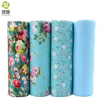 Bule Kleur Patchwork Katoen Fat Quaters Tilda Doek Quilten Patchwork Stoffen Voor Naaien Pop Choth 4 stks/partijen 40*50 CM