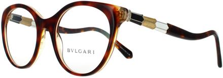 Bulgari Bvlgari Cat Eye Dames Havana Amber Yellow Clear Glazen frames Bruin - One Size