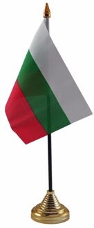 Bulgarije tafelvlaggetje 10 x 15 cm met standaard