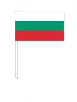 Bulgarije zwaai vlaggetjes 12 x 24 cm
