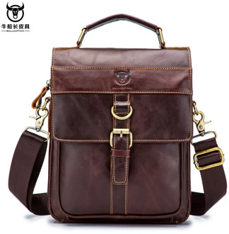 BULL CAPTAIN Brand Genuine Leather Top-handle Handbag Busines Ipad Pack Men's Crossbody Shoulder Bag Men Cowhide Messenger Bags