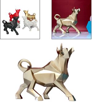 Bull Hars Beeldje Standbeeld Sculptuur Home Decoratie Ornamenten Huwelijkscadeau gouden
