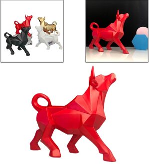 Bull Hars Beeldje Standbeeld Sculptuur Home Decoratie Ornamenten Huwelijkscadeau rood