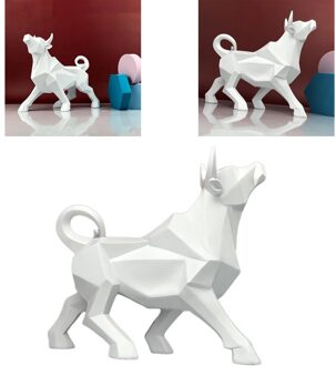 Bull Hars Beeldje Standbeeld Sculptuur Home Decoratie Ornamenten Huwelijkscadeau wit