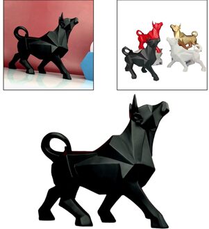 Bull Hars Beeldje Standbeeld Sculptuur Home Decoratie Ornamenten Huwelijkscadeau zwart