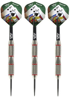 Bull's 1x Set van dartpijltjes met BlackJack flights 23 grams - Dartpijlen Multikleur