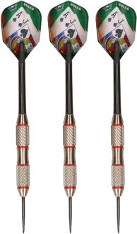 Bull's 1x Set van dartpijltjes met Red Lightning flights 25 grams - Dartpijlen Multikleur