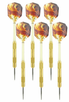 Bull's 3x Set van 3 dartpijlen Bear Brass 19 grams - Darten/darts sport artikelen pijltjes messing