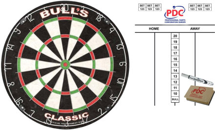 Bull's Dartbord Bulls The Classic 45 cm met scorebord met marker en wisser 45x30 cm - Dartborden