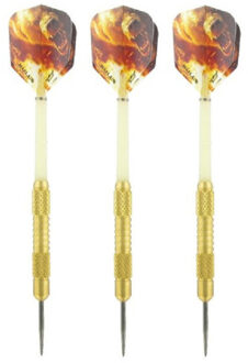 Bull's Dartpijlen - 3x stuks - Bear Brass - 19 grams - pijltjes voor darten