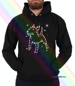 Bull Terrier Kerst Lightshoodie Sweatshirts M