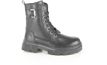 Bullboxer Aox501e6l blackb meisjes veterboots - maat 31 Zwart