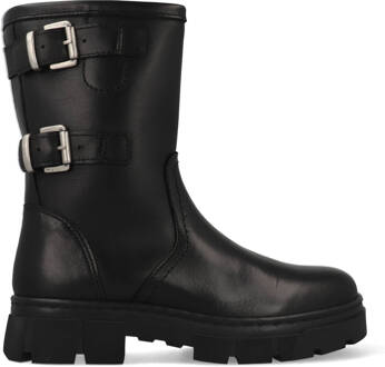 Bullboxer Meisjes Biker boots Diyona Buckle Bullboxer , Black , Dames - 35 Eu,37 Eu,38 Eu,34 Eu,33 EU