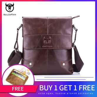 BULLCAPTAIN men's bag leather messenger shoulder bag leather messenger handbag men's fashion business bag
