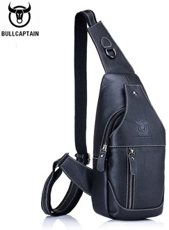 BULLCAPTAIN multifunctional messenger bag chest bags for men's short-distance travel bags men leather bag's male business bages