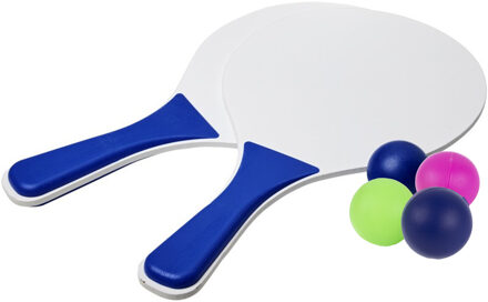 Bullet Blauw/witte beachball set buitenspeelgoed met extra balletjes