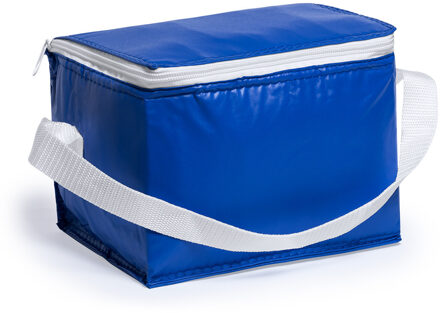 Bullet Mini koeltas blauw/wit - PVC - voor 6 blikjes - sixpack - 3,2 liter - 21 x 15 x 15 cm