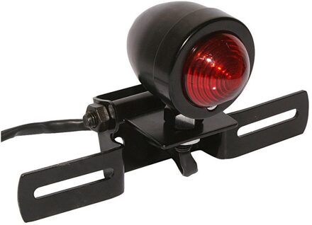 Bullet Motorfiets Achterlicht Stop Tail Lamp Voor Harley Bobber Cafe Racer Custom Rem Motos Lamp + Plaat Voor Suzuki kawasaki