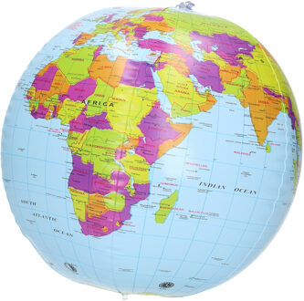 Bullet Opblaasbare strandbal - wereldbol - Globe - De aarde - PVC - Dia 26 cm - cadeau