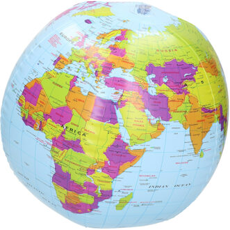 Bullet Opblaasbare strandbal - wereldbol - Globe - De aarde - PVC - Dia 26 cm - cadeau