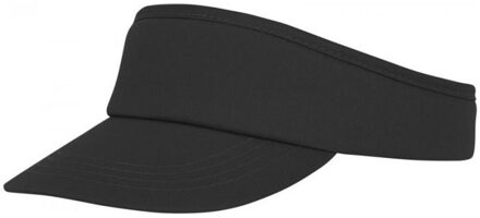 Bullet Sunvisor zonneklep voor volwassenen - Zwart - Katoenen verstelbare zonnekleppen - Dames/heren
