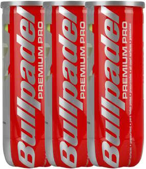 Bullpadel 3x verpakking 3 stuks Premium Pro geel - nosize