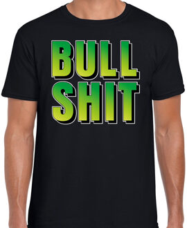 Bullshit fun tekst t-shirt zwart heren XL