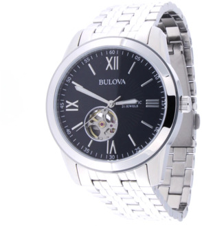 BULOVA Automatisch Open Hart Horloge Bulova , Black , Dames - ONE Size
