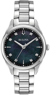 BULOVA Diamonds 96P198 Horloge - RVS - Zilverkleurig - Ø 32 mm