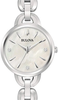 BULOVA Horloge klassieke diamanten Bulova , Gray , Dames - ONE Size