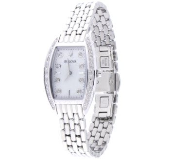 BULOVA Klassiek Dames Diamanten Horloge Bulova , White , Dames - ONE Size
