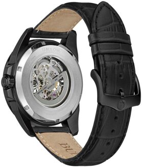 BULOVA Sutton Skeleton Heren Zwarte Horloge 98A304